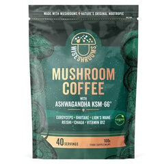 Wiseshrooms - Mushroom Coffee with Ashwagandha (100g)