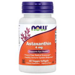 NOW Foods Astaxanthin baksida näringsfakta
