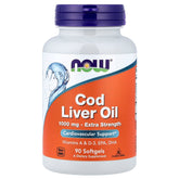 NOW Foods Cod Liver Oil baksida med näringsfakta