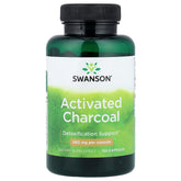 Swanson Activated Charcoal 120 kapslar framsida