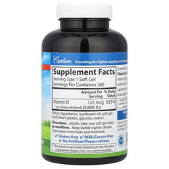Carlson Labs - Vitamin D3 - 360 Kapsler