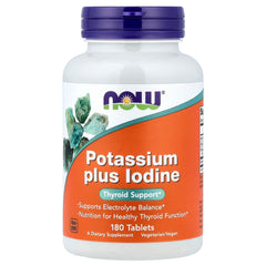 NOW Foods - Potassium Plus Iodine - 180 Tabs