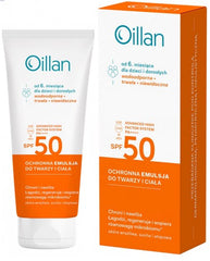 Oillan Sun Protective Emulsion SPF 50 baksida