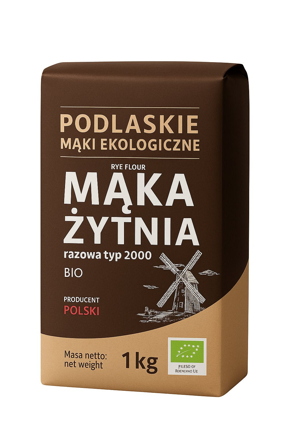 Podlaskie Mąki Ekologiczne Organic Whole Rye Flour framsida