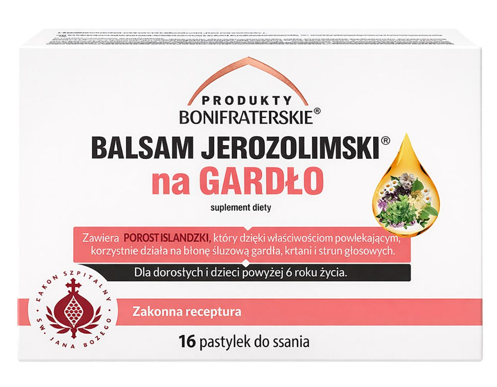 Produkty Bonifraterskie Jerusalem Balm For Throat framsida