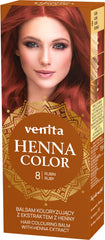 Venita - Henna Tube No. 8 Ruby 75ml - Farvebalsam