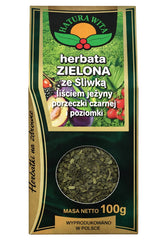 NATURA WIZA Green Tea 100g baksida med näringsinformation