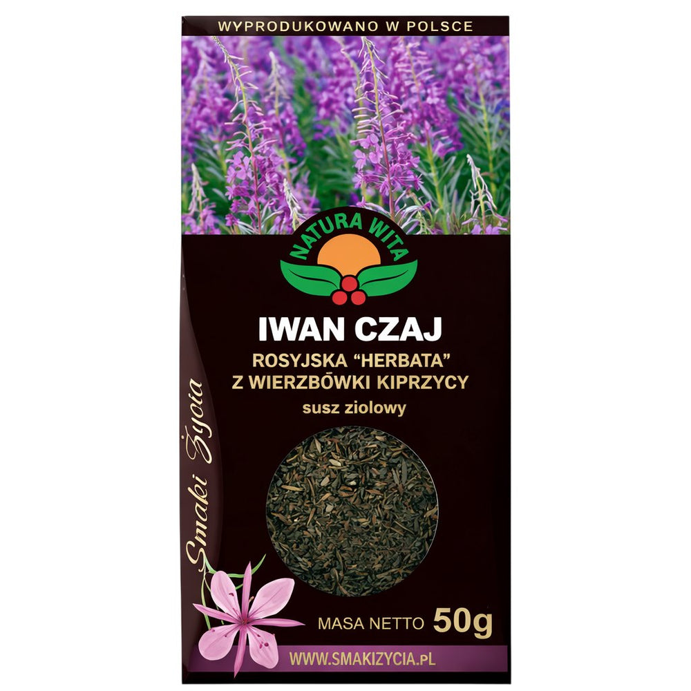 NATURA-WITA Fireweed Tea baksida näringsinformation