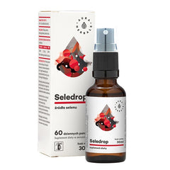 Aura Herbals Seledrop baksida med näringsinformation