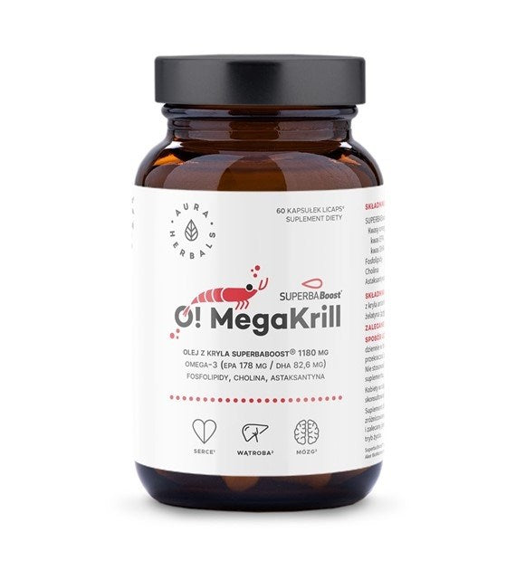 O! Megakrill Antarktisk Krillolja baksida näringsfakta