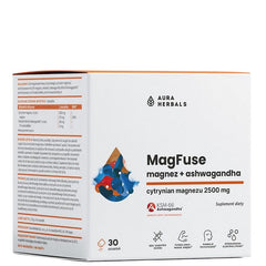Magfuse Magnesium & Ashwagandha 30 påsar framsida