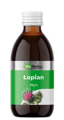 Eka Medica - Burdock Liquid baksida med näringsinformation