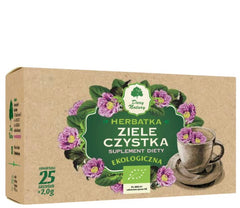 Dary Natury - Organic Cleaver's Herb Tea baksida med näringsinformation