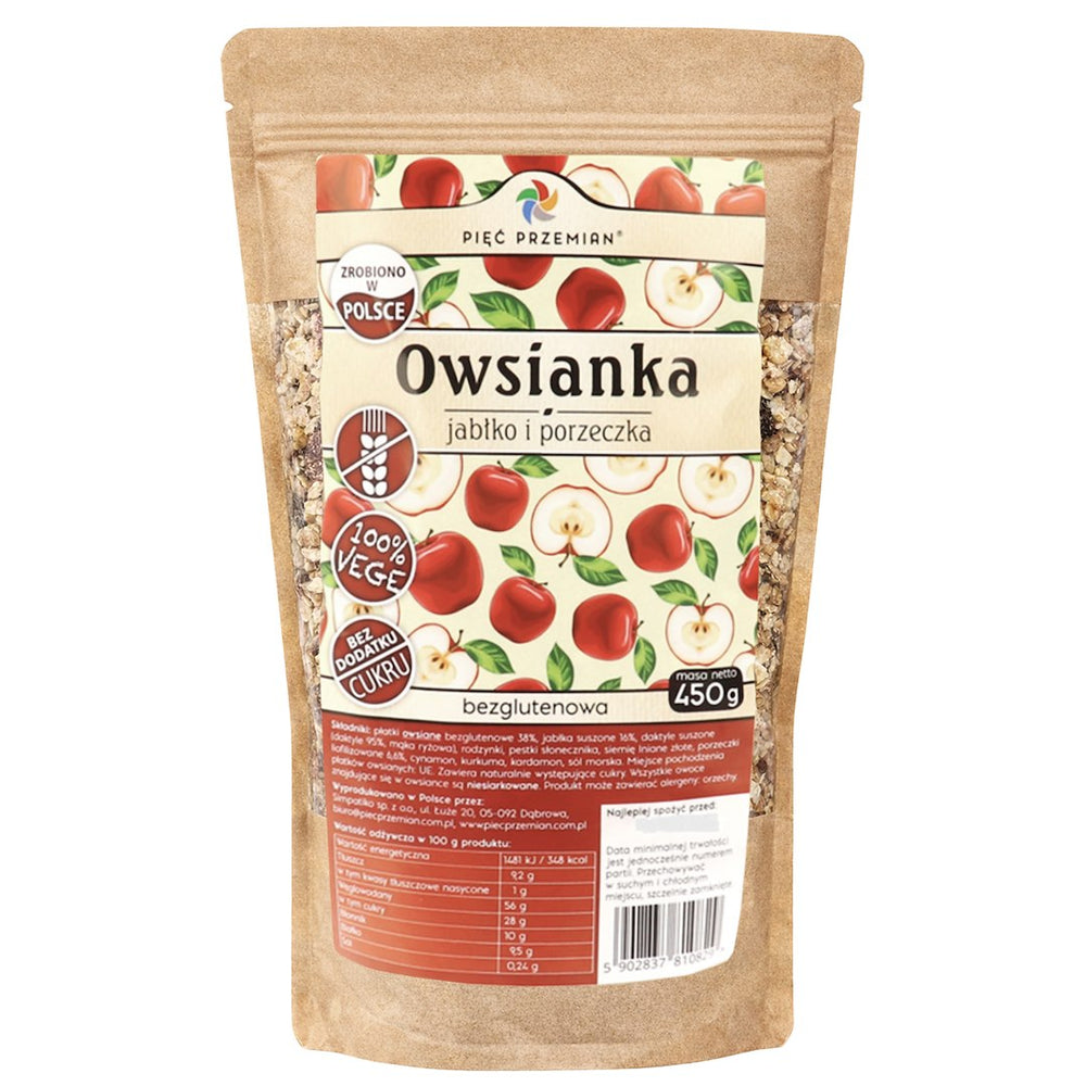 Pięć Przemian Oatmeal framsida förpackning 450g