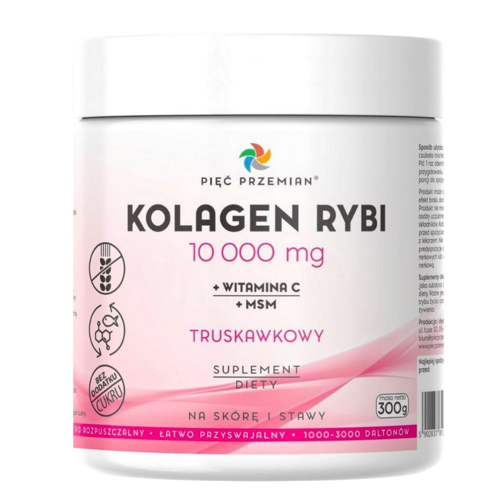 Pięć Przemian Fish Collagen jordgubb framsida