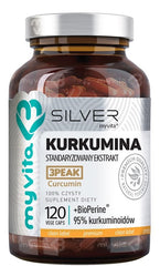 Myvita Turmeric + Piperine Caps baksida näringsfakta