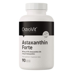 Astaxanthin Forte baksida med näringsfakta
