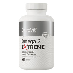 Omega 3 Extreme – Högkoncentrerad fiskolja baksida näringsfakta