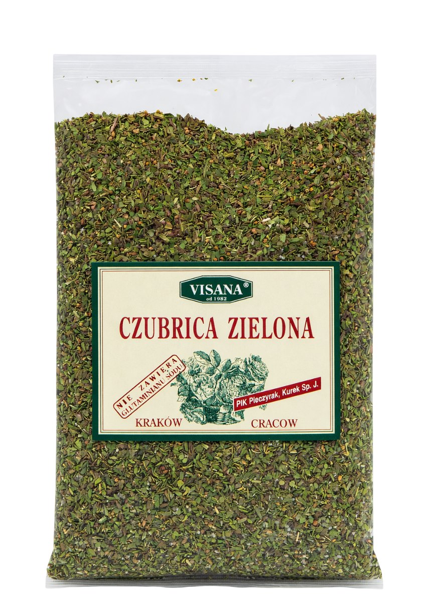 Visana Czubrica grön baksida etikett