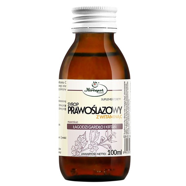 Herbapol Kraków Mallow Syrup baksida med näringsinformation