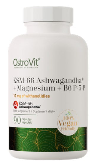 OstroVit KSM-66 Ashwagandha + Magnesium + B6 framsida