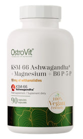 OstroVit - Ksm-66 Ashwagandha + Magnesium + B6 P-5-P - 90 Caps