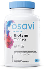 Osavi Biotin 2500mcg baksida näringsfakta