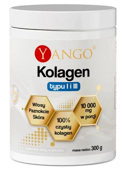 Yango Kollagen Type I & III – Fiskbaserat pulver framsida