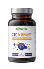 Biowen Zinc 3X Immunity 100 kapslar framsida