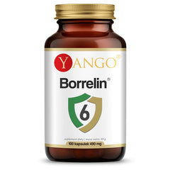 Borrelin – 100 Vegetariska Kapslar baksida med näringsinformation