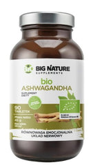 Big Nature Ashwagandha Bio baksida näringsfakta