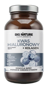 Big Nature - Hyaluronihappo + Kollageeni - 120 Tablettia