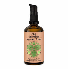 Nami Burdock Root Oil With 6 Herbs baksida etikett