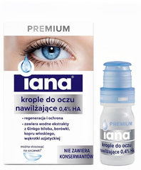 Iana - Premium Øjendråber Fugtighedsgivende Konservesfri 10ml