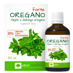 Alter Medica Oregano Oil Forte baksida etikett
