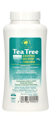 Melaleuca Tea Tree Foot Powder framsida
