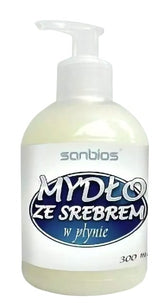 Sanbios Liquid Soap With Silver 300ml framsida