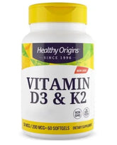 Healthy Origins - Vitamin D3 & K2 - 60 Caps