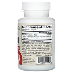 Jarrow Formulas Ps100 - baksida med näringsinformation
