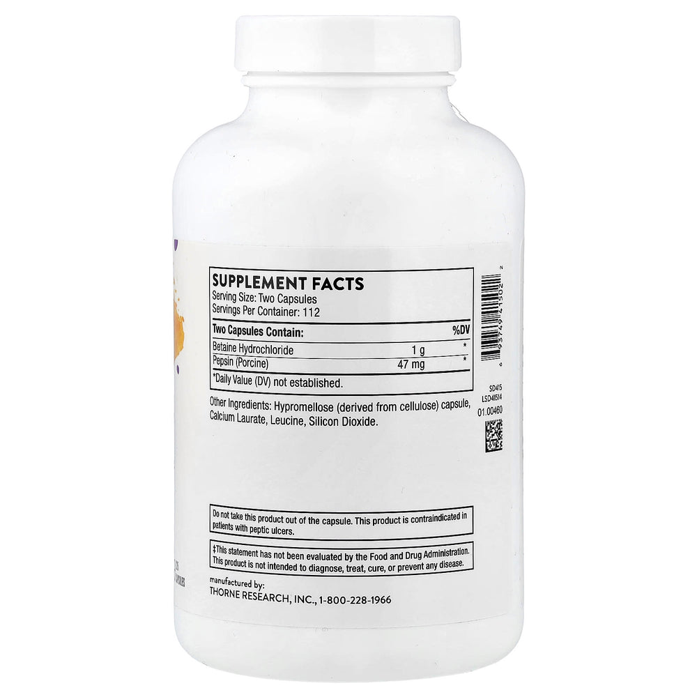 Betaine HCL & Pepsin 300 kapslar framsida
