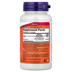 Now Foods Vitamin B-12 With Folic Acid ingredienser