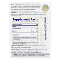 Enzymedica Heartburn Soothe ingredienser etikett