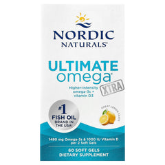 Nordic Naturals - Ultimate Omega Xtra, 1480mg Sitruuna - 60 Pehmeää kapselia