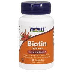 NOW Foods - Biotin, 1000mcg - 100 Vcaps