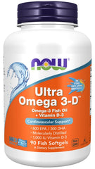 NOW Foods Ultra Omega 3-D With Vitamin D-3 framsida