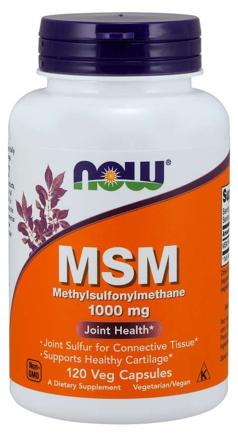 NOW Foods MSM 1500 mg framsida