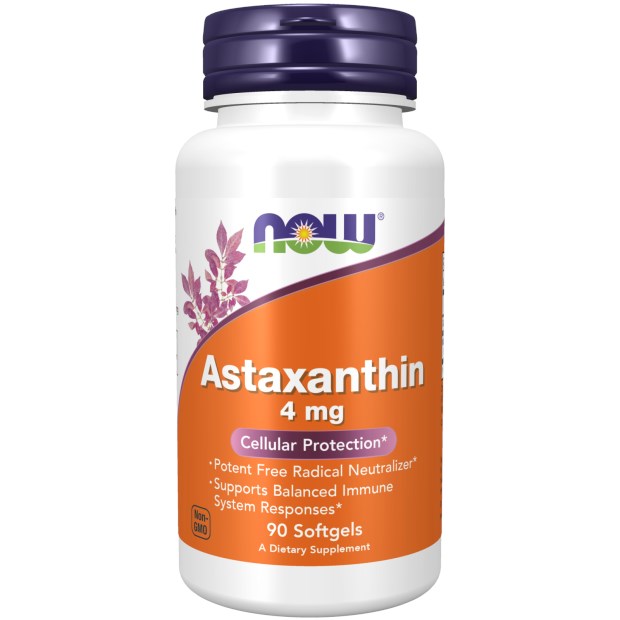 Astaxanthin 4 mg naturlig mikroalg framsida