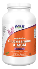 Now Foods Glucosamine & MSM baksida näringsfakta
