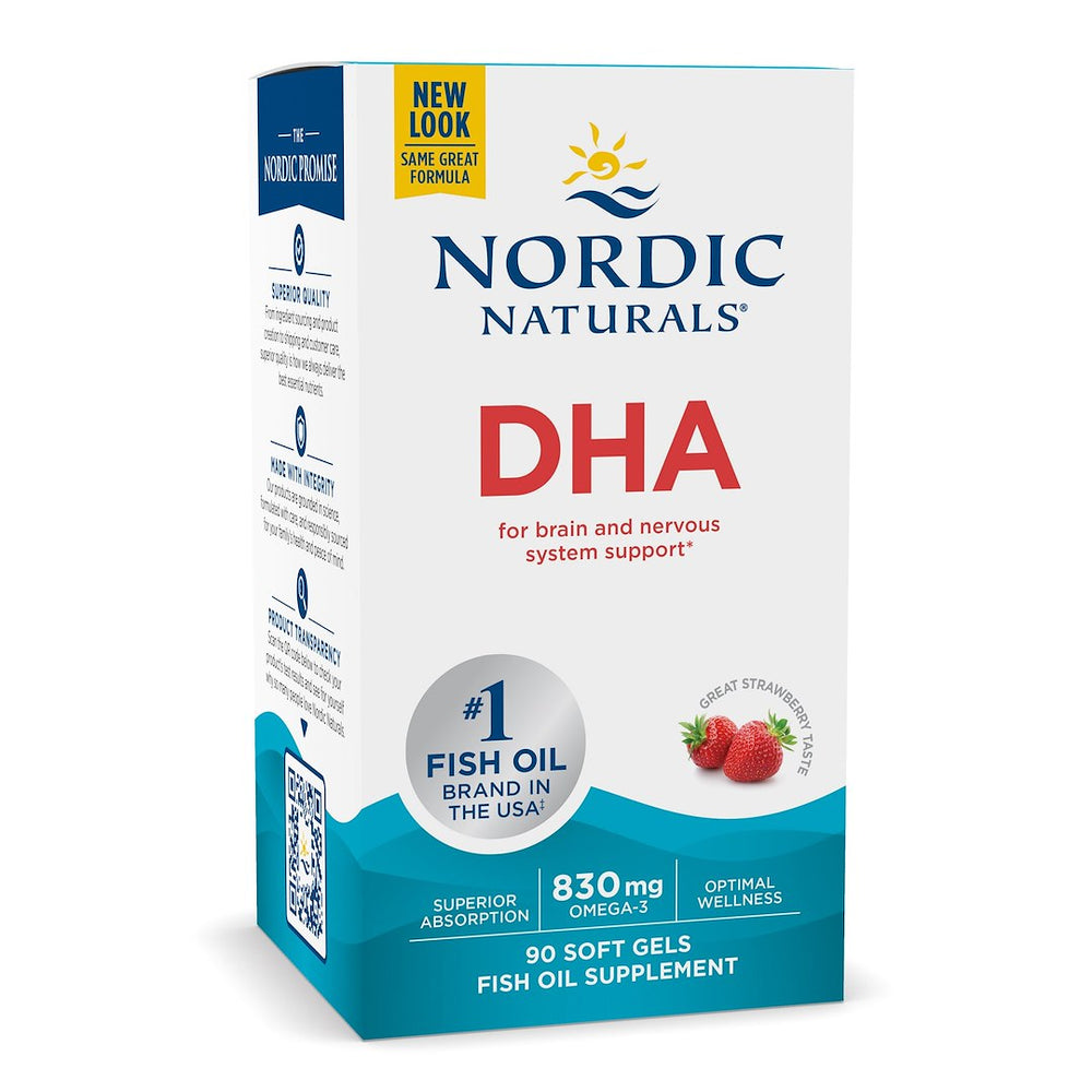 Nordic Naturals DHA 830mg Strawberry framsida