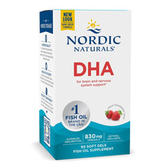Nordic Naturals DHA 830mg Strawberry framsida